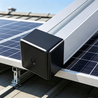 Capuchon d'extrémité de protection étanche et anti-poussière en plastique PE 42x42x30mm pour rail solaire photovoltaïque, accessoires d'installation de support solaire