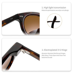 <span class=keywords><strong>Occhiali</strong></span> <span class=keywords><strong>da</strong></span> <span class=keywords><strong>Sole</strong></span> di Alta Qualità con Montatura Completa in Acetato Tartaruga Blu-Grigio, <span class=keywords><strong>Lenti</strong></span> Personalizzate OEM, Leggeri con Protezione UV <span class=keywords><strong>per</strong></span> Uomo e Donna - Product Image 4