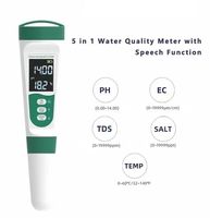 Détecteur de qualité de l'eau multi-paramètres 5 en 1 PH METER EC TDS Stylo de test de qualité de l'eau multifonctionnel pour usage domestique
