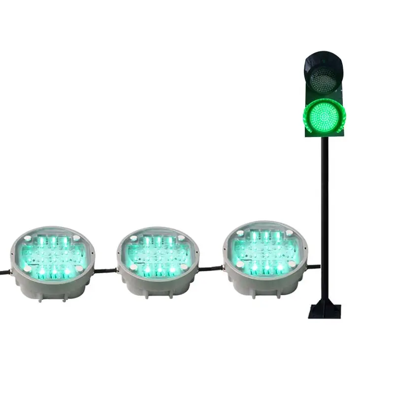 Smart LED Underground Lighted Zebra Pedestrian Crossing Traffic Light For Crosswalk