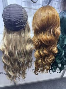 Bền Việt Nam Nguyên <span class=keywords><strong>Remy</strong></span> Phần Mở Rộng Tóc Con Người Tuyệt Đẹp Hot Bouncy Jerry <span class=keywords><strong>Curl</strong></span> Phong Cách Glueless Tóc Giả Siêu Giá Rẻ Dệt - Product Image 3