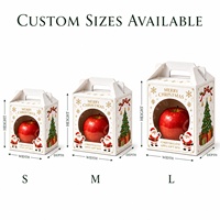 Großhandel Maßgefertigte Weihnachtsapfel-Geschenkbox, Karton-Obstverpackungsbox mit Griff & Rechteckigem Fenster