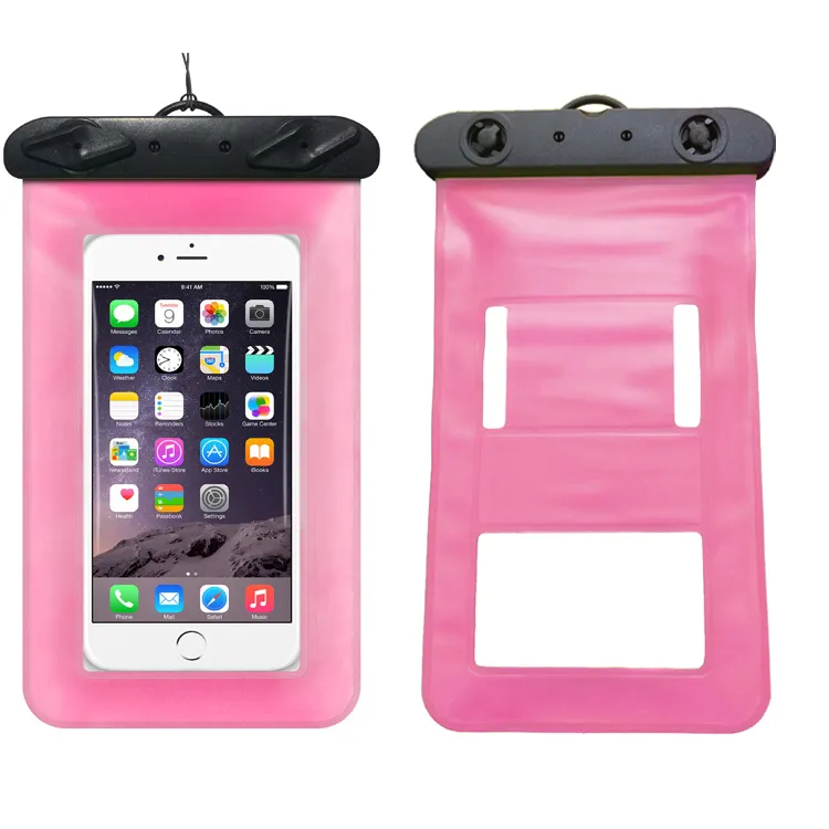 Hanging Mobile Cover Light Pink Waterproof Bag Rain Pouch Armband Clip Pvc Carry Gym Cartoon Phonecase Dry Cell Phone