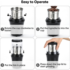 Molinillo de Café Eléctrico Profesional para Cafetería, con Cuchillas de Acero Inoxidable y Plástico, Alto Torque, para Granos de Espresso, Personalizable - Product Image 5