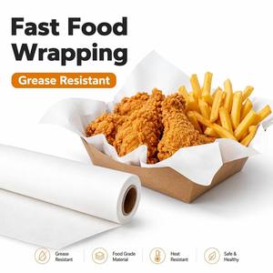 45gsm Greaseproof <b>Paper</b> Roll for Sandwich Food Packaging Oil Resistant <b>Paper</b> Supplier - Product Image 6
