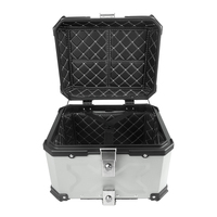 45L-X Argent. Boîte de transport Boîte supérieure en alliage d'aluminium pour queue de moto étanche à vendre