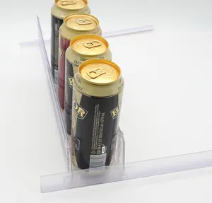 רוחב מתכוונן מילוי גבוה קפיץ מדף דוחף מערכת בקבוק pusher