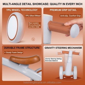 Vélo d'équilibre <span class=keywords><strong>pour</strong></span> enfants et bébés, trotteur à quatre roues, personnalisation de marque, marque privée, OEM, ODM, fournisseur mondial - Product Image 5