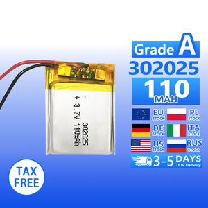 بطارية ليثيوم بوليمر قابلة لإعادة الشحن 302025 <span class=keywords><strong>3</strong></span>.7 فولت 110 مللي أمبير في الساعة 302030 351423 401525 402030 402035 402050 402060 402248 - Product Image 2