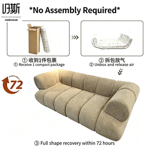 Vacuum Compressed Foam Set Three Seat Convertible Luxury Apartment-Friendly Sponge Filled Living Room Furniture - Product Image 2