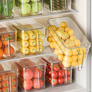 Boîte de rangement pour réfrigérateur Otsuki Shinagawa avec poignée, transparente, épaisse, de qualité alimentaire, pour la conservation des légumes et des fruits - Product Image 3