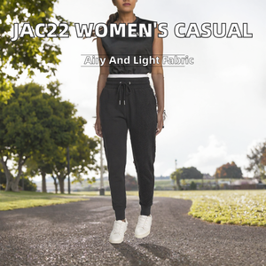 New Women's Drawstring <b>Jogger</b> Pants Casual <b>Fit</b> Trousers Elastic Waist Full Length Activewear - Product Image 2