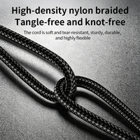 Câble d'extension audio tressé en nylon 3,5 mm, adaptateur AUX portable mâle-femelle pour connecter un ordinateur aux enceintes