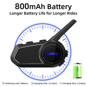 Kit de communication pour <span class=keywords><strong>casque</strong></span> de <span class=keywords><strong>moto</strong></span> avec interphone <span class=keywords><strong>Bluetooth</strong></span> pour 6 motocyclistes, kit universel mains libres/musique stéréo/<span class=keywords><strong>GPS</strong></span>/FM - Product Image 3