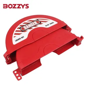 BOZZYS 25mm To 600mm Red Industrial Safety Foldable Rotating Gate Valve Lockout With 2-4 Padlocks Hole