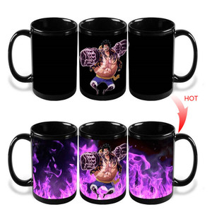 Nueva Taza de cerámica creativa Anime <span class=keywords><strong>One</strong></span> Pieced 3D Taza que cambia de color Cerámica Luffy Zoro Sanji Edward Newgate <span class=keywords><strong>Tazas</strong></span> de café mágicas Anime - Product Image 3