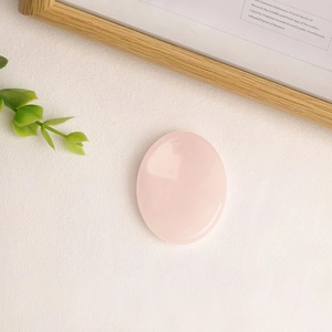 Piedra de Cristal Premium para la Ansiedad, Juego de Cristales Ovalados Tallados a Mano, Amatista Pulida, Cuarzo Rosa, Decoración Energética para Meditación - Product Image 2