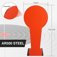 Cible de tir portable en acier AR500 avec réinitialisation automatique, idéale pour la pratique du tir en extérieur.