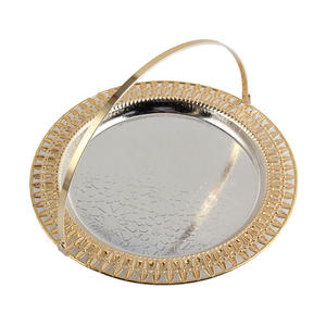 Plato de fruta de hierro dorado/plateado - Product Image 6