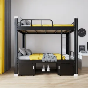 Giường tầng ba tầng bằng kim loại chắc chắn dành cho người lớn, có thanh chắn an toàn, thiết kế tháo rời, phù hợp cho khách sạn, nhà nghỉ, ký túc xá, trại lao động - Product Image 2