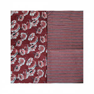 Algodón ligero Kalamkari serigrafía brocado tela 75d hilo conteo bordado patrón transpirable artesanías para niñas - Product Image 1