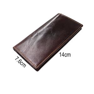 Portefeuille long en cuir huilé AndoBag avec protection RFID antivol pour homme, pochette tendance, porte-cartes multifonction - Product Image 2