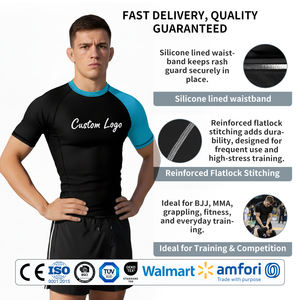 남성용 OEM 디자인 압박 MMA 래쉬가드 맞춤형 승화 인쇄 래쉬가드 도매 퍼포먼스 트레이닝 래쉬 베스트 - Product Image 3
