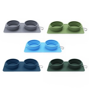 Silicone Folding Double Bowl Portable Telescopic Dog Feeding Outdoor Travel Use - Product Image 5