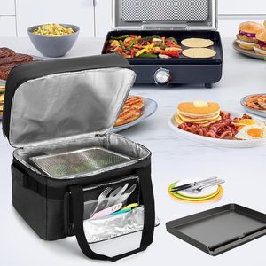 Portable Electric Grill With Storage Bag Dual Layer Non Stick Cooking Surface For Indoor Barbecue Use - Product Image 4