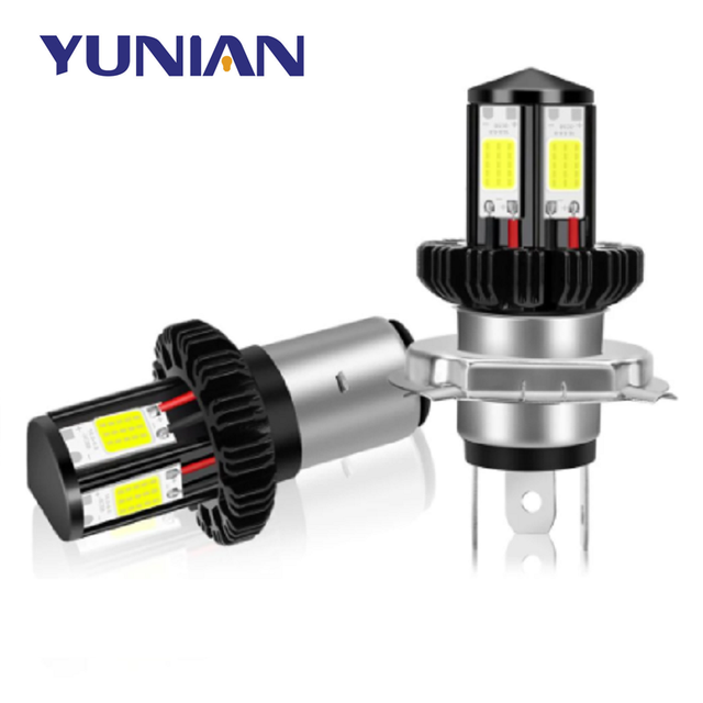 BA20D H6 H4 Motorcycle Headlight LED Bulbs Hi/Lo Beam Moto 12V 1200LM LED Motorbike Headlight Lamp 6000K White Motor Accessories
