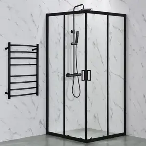 Venta directa de fábrica, diseño elegante, puerta corredera, cabina de ducha con vidrio transparente de seguridad templado para el baño