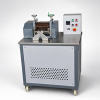 Machine de granulation de plastique, laboratoire, broyeur à deux rouleaux, système de refroidissement par eau, mélangeur de composés PVC, granulation, contrôle de la température, CE