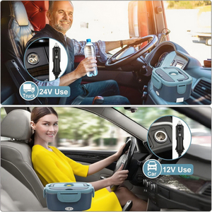 Boîte à lunch électrique 1,5 L 2 en 1 pour voiture et maison, chauffante, en acier inoxydable 304, chauffe-plat portable avec sac <span class=keywords><strong>isotherme</strong></span> - Product Image 4