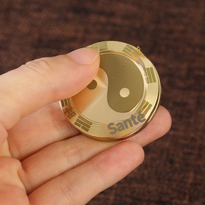 Moneda de latón antiestrés, dispositivo de alivio de estrés, juguete de moneda de mano con mecanismo de pulsación, para desahogo de estrés, PPB, antiestrés para la punta de los dedos, creativo, portátil, EDC - Product Image 1