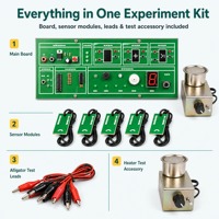 Kit d'expérimentation de logique numérique pour la salle de classe de physique : Modules de capteurs (Thermistance, Son, Reed, Hall, Photo-résistance) avec 5 sorties pour diverses applications