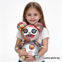 Fabricant OEM/ODM de jouets en peluche panda à motifs imprimés, jouets en peluche panda sur mesure, jouets en peluche panda de dessin animé