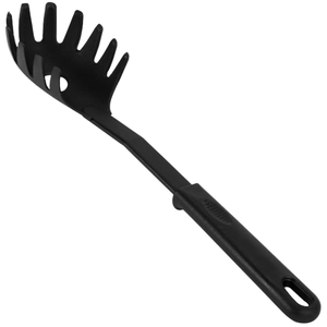 L'outil de <span class=keywords><strong>cuisine</strong></span> <span class=keywords><strong>indispensable</strong></span> est la cuillère à spaghetti ergonomique noire à long manche pour la cuisson des pâtes - Product Image 1