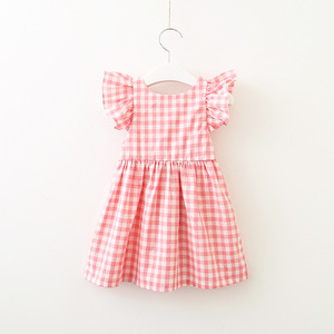 Robe pour enfants à manches évasées de haute qualité, robe décontractée à imprimé écossais pour fête, robes pour bébés filles - Product Image 5
