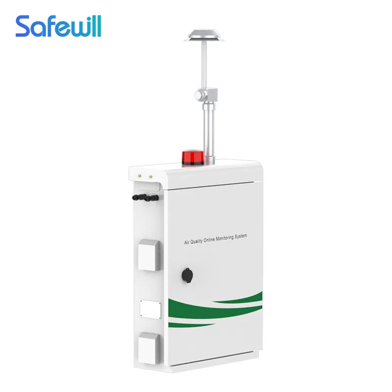 SAFEWILL ES80A-A6 real time ambient o3 no2, detektor multigas karbon monoksida dengan emisi, sistem pemantauan kualitas udara