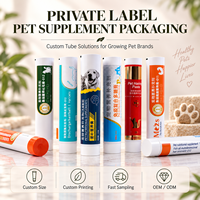 Tube de complément alimentaire pour animaux de compagnie avec bouchon détachable, emballage rechargeable facile à presser pour les soins quotidiens