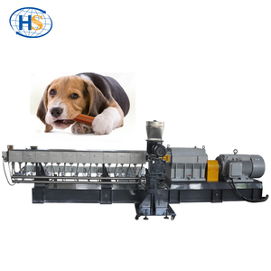 Système d'extrusion à double vis coaxiale avancé Haisi pour croquettes pour animaux de compagnie de haute qualité - Product Image 1