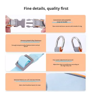 Imbracatura per cani personalizzata all'ingrosso modello solido guinzaglio per animali domestici imbracatura per cani all'aperto - Product Image 4