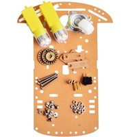 Châssis de voiture robot 2 roues motrices / Kit de voiture de traçage avec encodeur de vitesse, moteur TT et boîtier de batterie pour kit DIY