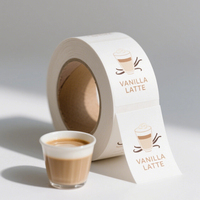 Étiquettes adhésives en rouleau personnalisées en papier synthétique PET vinyle imperméable avec estampage à chaud doré pour l'emballage de boissons aux fruits