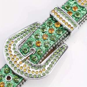 Cinturón de Lujo con Correa de Moda, Cinturón Vaquero con Cristales y Diamantes, Cinturón de Diseñador con Múltiples Piedras para Hombre, Bb <span class=keywords><strong>Simon</strong></span> - Product Image 1