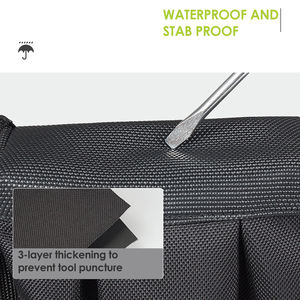 Bolsa grande impermeable para reparación de automóviles, bolso de herramientas con mango de tubo de acero para <span class=keywords><strong>electricista</strong></span> 600D, multibolsillo - Product Image 6