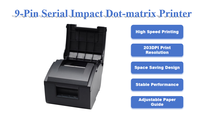 Impresora de Impacto de Alta Velocidad X-printer de 80 mm y 9 Pines, Impresora Matricial de Puntos con Interfaz USB para Windows/Android/Linux, Impresora POS para Restaurantes
