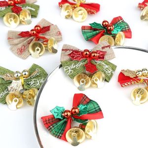 Christmas Bell Decor Bow Bell Cable <b>Ties</b> For Gift Box Sealing Xmas <b>Tree</b> Hair Accessories DIY Handmade Parts - Product Image 2