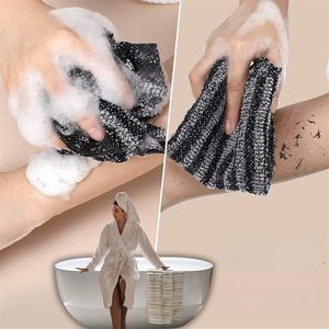 Custom logo Fashion Nylon Exfoliating Bath Towel with Rubbing Washcloth and <strong>Shower</strong> Sponge <strong>for</strong> Body Care <strong>Back</strong> <strong>Scrubber</strong> - Product Image 4