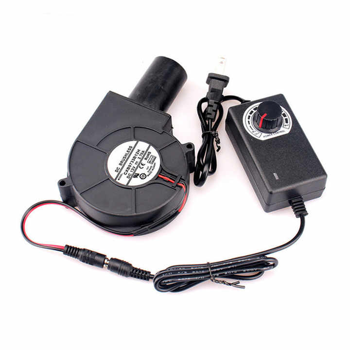 Fdit Ventola Soffiatore Portatile Per Barbecue 12V – Accendifuoco Elettrico Per Carbone – Campeggio E Picnic
